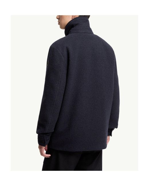 Moncler Blue Panyol Short Wool Down Jacket for men
