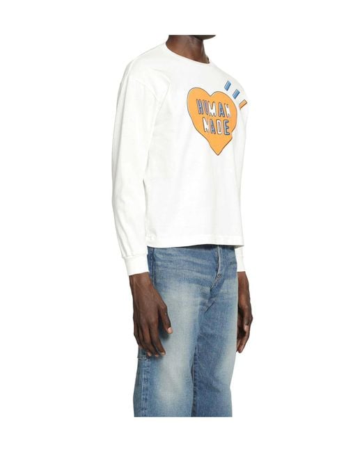 Human Made White Long-Sleeved T-Shirt for men