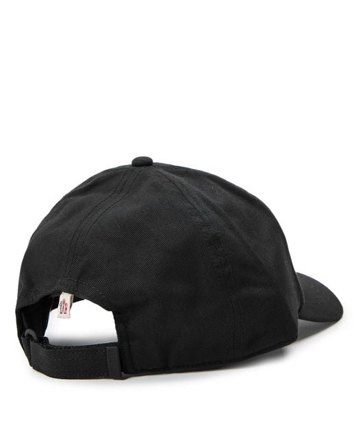 Moncler Black Simple Baseball Cap for men