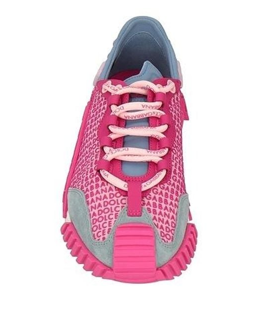 Dolce & Gabbana Pink Low-Top Sports Shoes