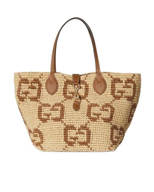 Gucci Natural Small Gg Tote Bag