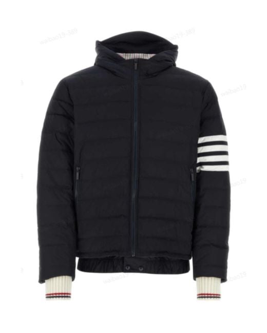 Thom Browne Blue 4-Bar Padded Jacket for men