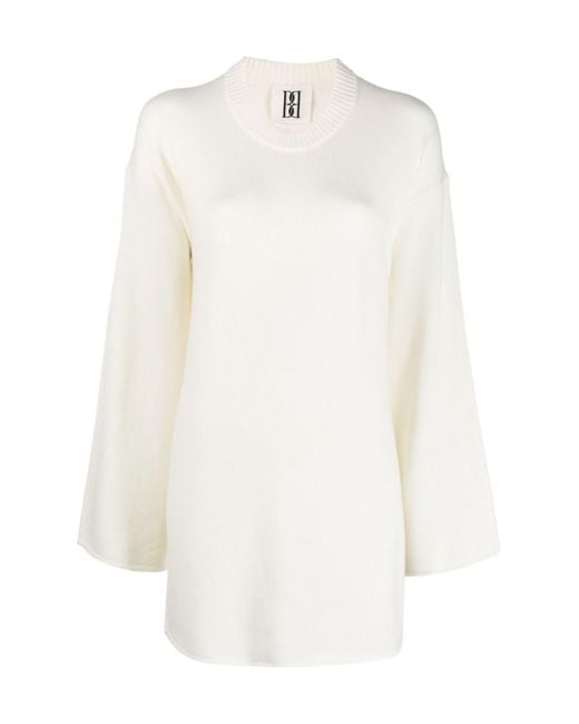 By Malene Birger White Round Neck Sweater
