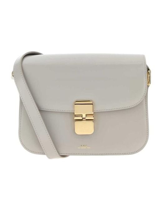 A.P.C. Gray Grace Small Shoulder Bag