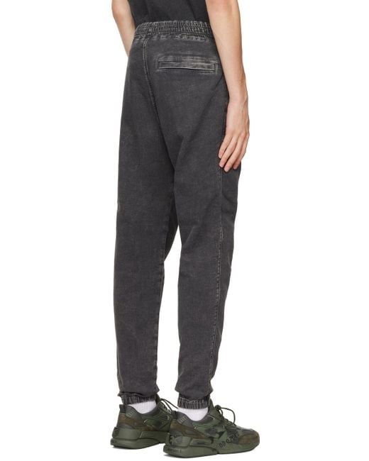 DIESEL Blue D-Lab Track Denim Pants for men