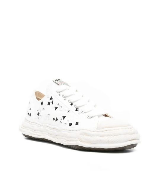 Maison Mihara Yasuhiro White Peterson 23 Embellished Low-Top Sneakers for men