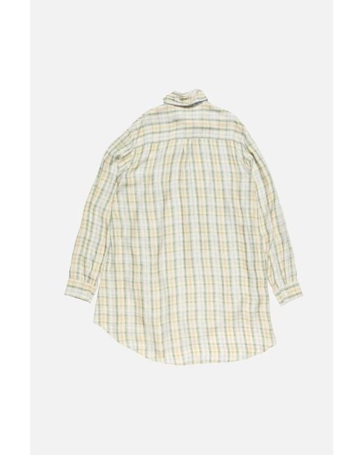 Acne White Check Tunic Dress