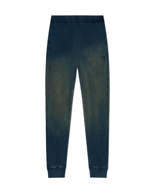 DIESEL Blue P-Wafy Tapered-Leg Sweatpants for men