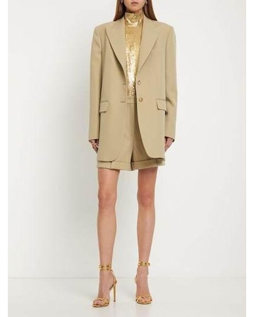 Michael Kors Natural Single-Breasted Blazer