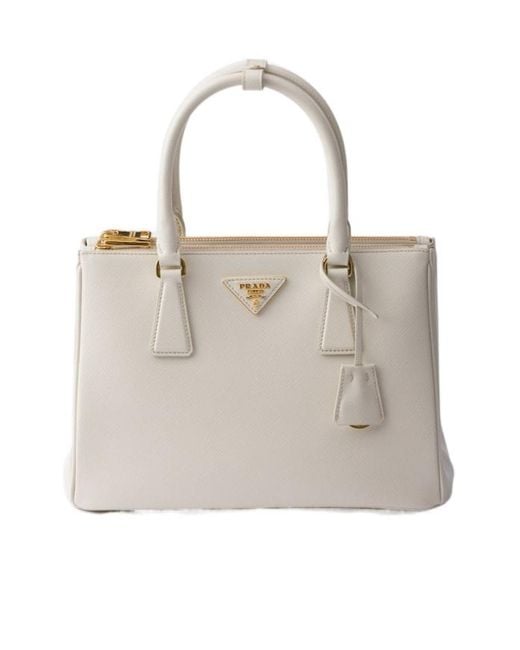Prada Natural Galleria Medium Saffiano Leather Bag
