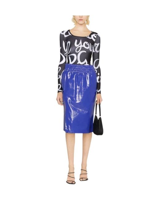 Tom Ford Blue Slit Skirt