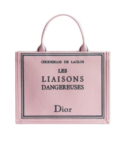 Dior Pink Medium Book Tote With Strap
