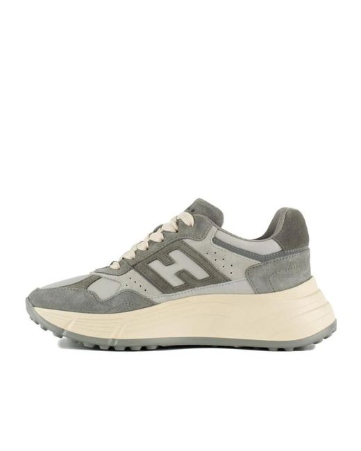 Hogan Gray Lace-Up Sneakers