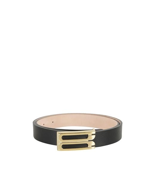 Victoria Beckham White Frame Buckle Belt