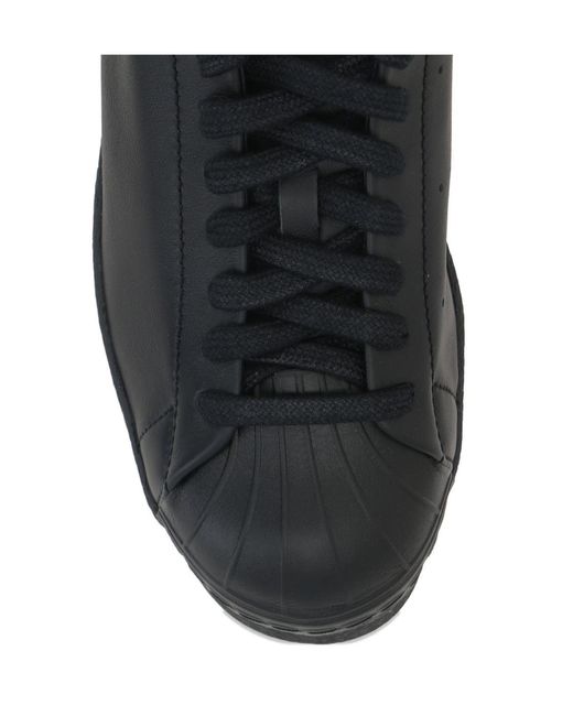 Y-3 Black Superstar Lace-Up Sneakers for men