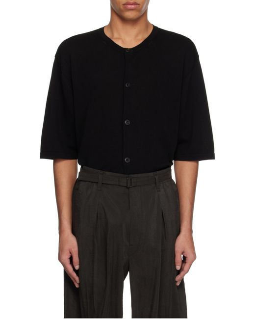 Lemaire Black Short Sleeve Shirt for men
