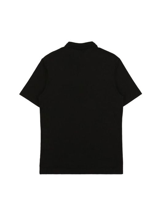 Armani Collezioni Black Logo Short-Sleeved Polo Shirt for men