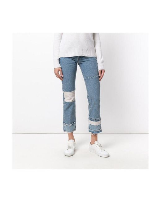 Current/Elliott Blue Logo Jeans