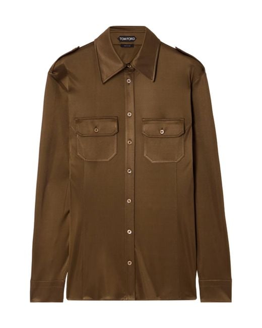 Tom Ford Brown Shimmey Shirt