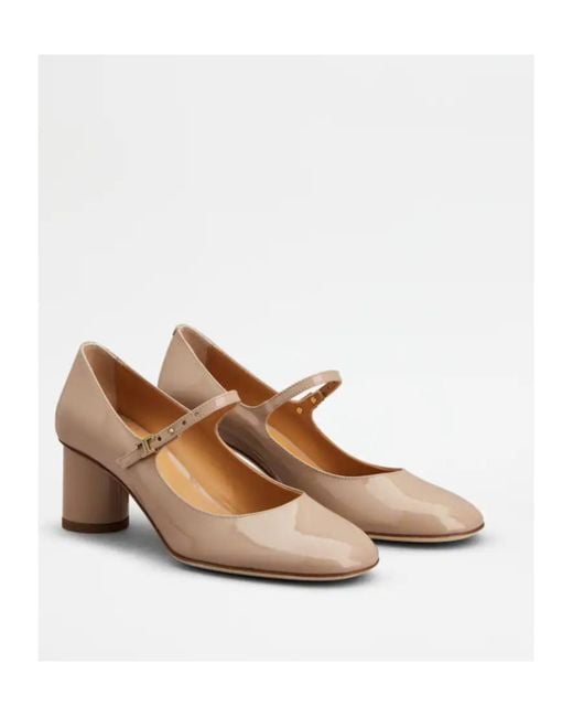 Tod's Natural T-Bar Pumps