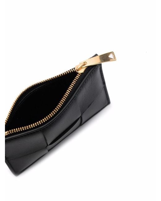 Bottega Veneta Black Cassette Zipped Card Case