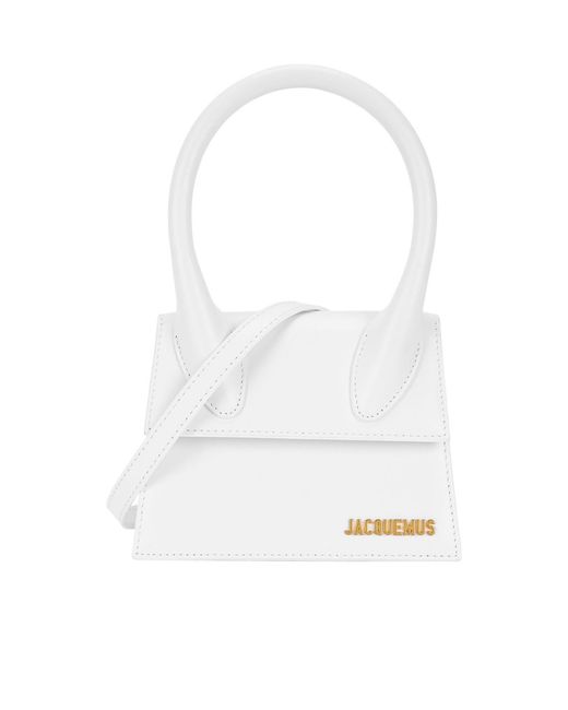 Jacquemus White Le Chiquito Moyen Leather Shoulder Bag