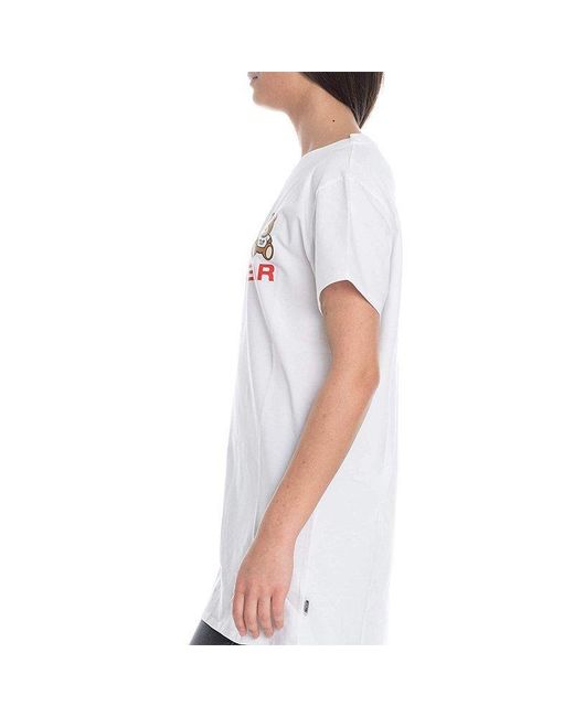 Moschino White Logo Details T-Shirt Dress