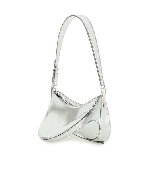 Mugler Gray Medium Spiral Curve 01 Bag
