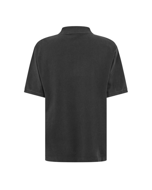 Acne Black Acne Logo Polo Sn62 for men