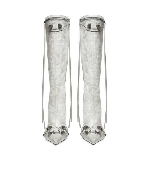 Balenciaga White Heeled Boots