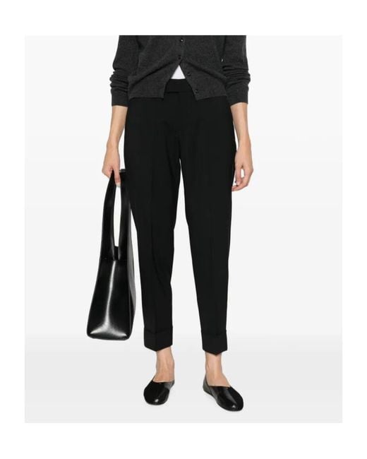 Berwich Black Turn-Up Cuff Trousers