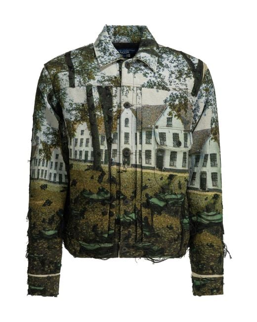 Junya Watanabe Green 'Gobelin Weave House' Lightweight Jacket for men