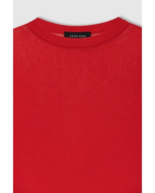 Anine Bing Red Long-Sleeved Knitwear