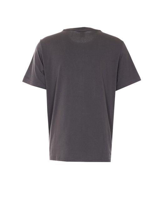 Moose Knuckles Gray Graphic Printed Crewneck T-Shirt for men
