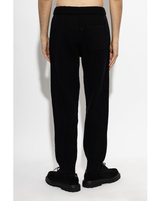 Dries Van Noten Black Wool Pants for men