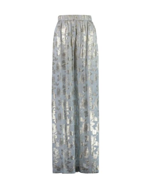 Nina Ricci Gray Floral Skirt