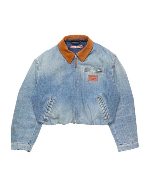 Acne Blue Denim Bomber Jacket