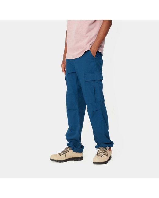 Carhartt Blue Logo Casual Pants for men