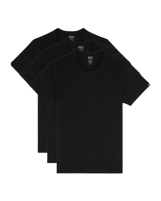 DIESEL Black Short-Sleeve T-Shirts (Set Of Three) for men