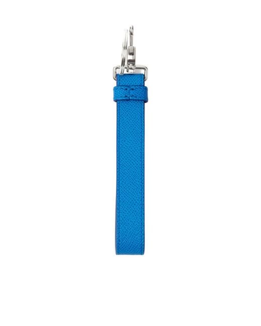 Burberry Blue Tb-Logo Plaque Keyring for men