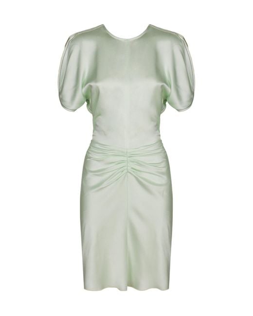 Victoria Beckham Green Draped Mini Dress