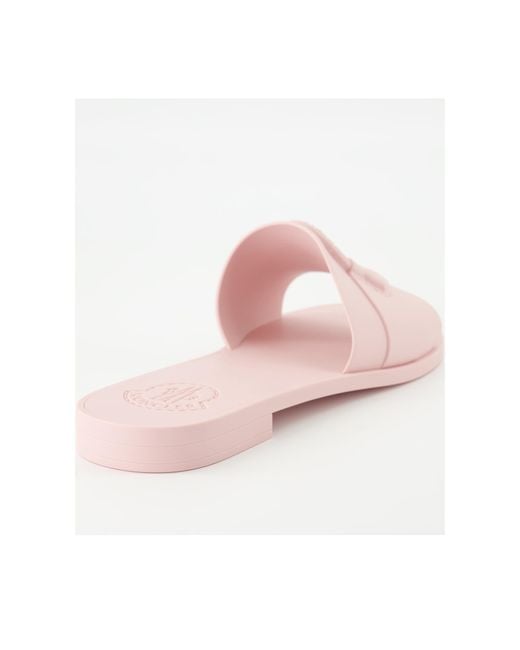 Moncler Pink Mon Logo Detailed Slides