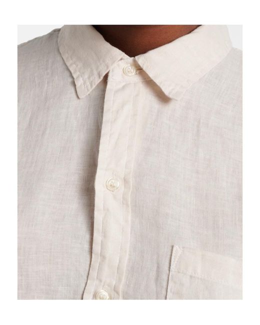 Citizens of Humanity White Kayla Shrunken Linen Shirt
