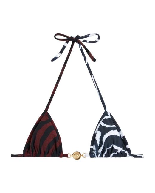Reina Olga Multicolor Animal-Print Bikini Top