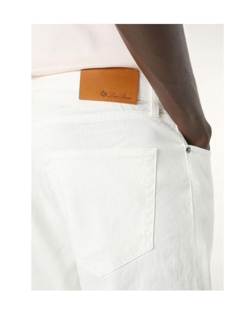 Loro Piana White Quarona Pants for men