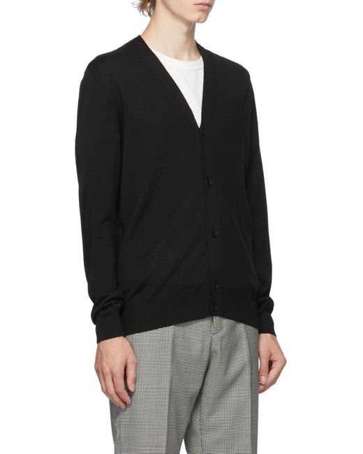 McQueen Black Button Cardigan for men