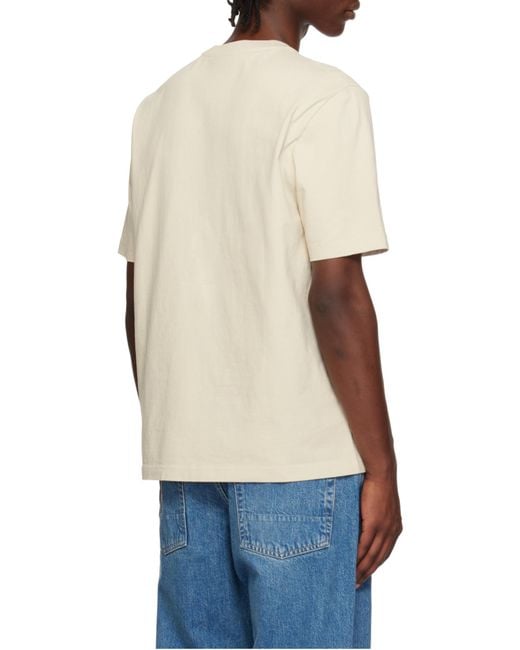 Maison Kitsuné White Maison Kitsuné Handwriting Comfort T-Shirt for men