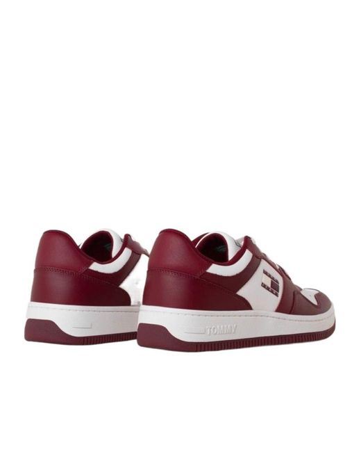 Tommy Hilfiger Purple Retro Basket Sneakers for men