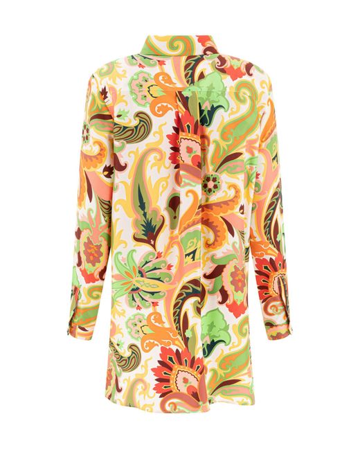 Etro White Graphic Printed Long Sleeved Shirt