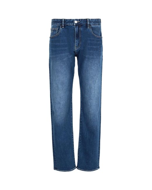 ARMANI EXCHANGE Blue Belt-Loop Jeans for men
